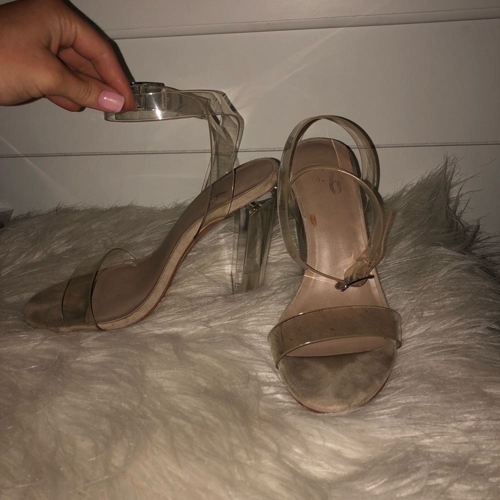 Trendy Clear Block Heel